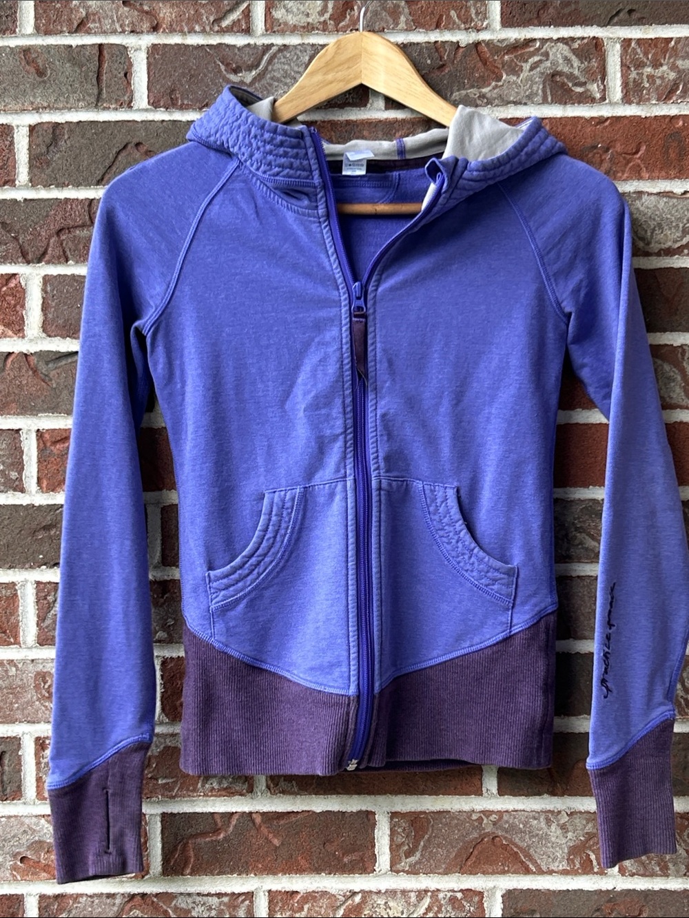 🚨B1G2F🚨 Ivivva Purple Two-Tone Zip Hoodie with Dark Purple Hem